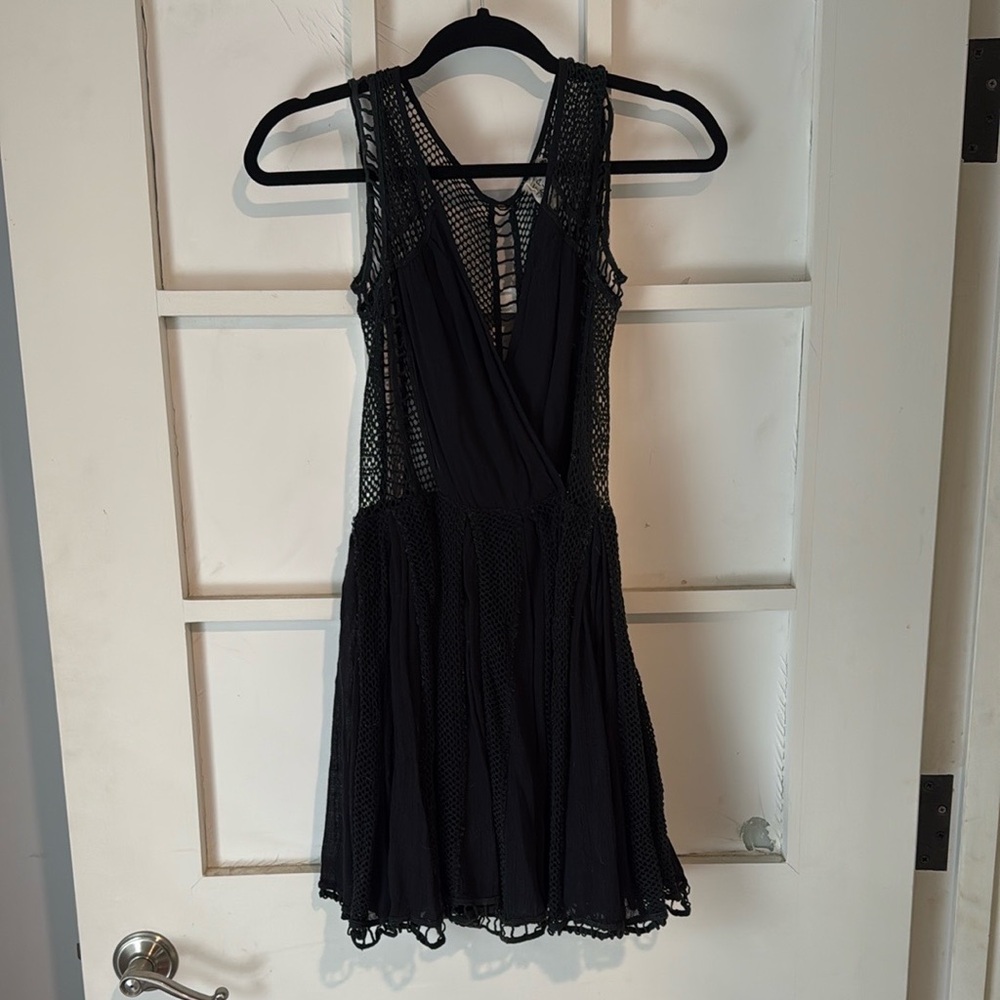 Free People Black Mesh Dress